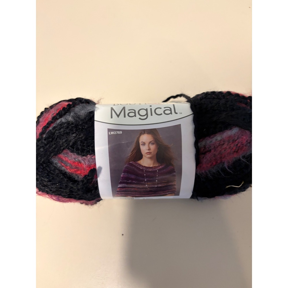 Red Heart Boutique Magical Hocus Pocus Yarn LW2769 Black Red Purple 190yd 3.5oz